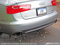 awe tuning 12-15 audi c7 a6 3.0t touring edition exhaust - dual outlet diamond black tips 3015-33052