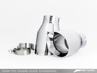 awe tuning 12-15 audi c7 a7 3.0t touring edition exhaust - quad outlet chrome silver tips 3015-42074