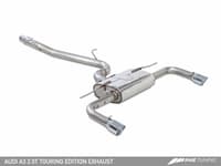 awe tuning 15-20 audi 8v a3 touring edition exhaust - dual outlet diamond black 90 mm tips 3015-32058