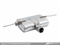 awe tuning 15-20 audi 8v a3 touring edition exhaust - dual outlet chrome silver 90 mm tips 3015-32056
