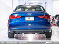 awe tuning 15-20 audi 8v a3 touring edition exhaust - dual outlet chrome silver 90 mm tips 3015-32056