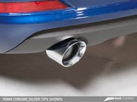 awe tuning 15-20 audi 8v a3 touring edition exhaust - dual outlet chrome silver 90 mm tips 3015-32056
