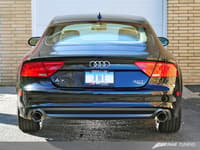 awe tuning 12-15 audi c7 a7 3.0t touring edition exhaust - dual outlet diamond black tips 3015-33064