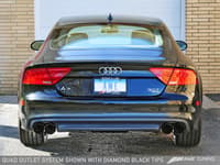 awe tuning 12-15 audi c7 a7 3.0t touring edition exhaust - quad outlet diamond black tips 3015-43078