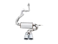 awe tuning 13-18 ford focus st touring edition cat-back exhaust - resonated - chrome silver tips 3020-32038