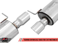 awe tuning 11-14 s197 mustang gt axle-back exhaust - touring edition (chrome silver tips) 3015-32094