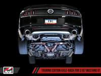 awe tuning 11-14 s197 mustang gt axle-back exhaust - touring edition (chrome silver tips) 3015-32094