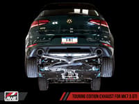 awe tuning 18-21 volkswagen gti mk7.5 2.0t touring edition exhaust w/chrome silver tips 102mm 3015-32096