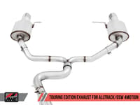 awe tuning 17-19 vw mk7 golf alltrack/sportwagen 4motion touring edition exhaust - polished silver tips 3015-32098