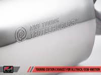 awe tuning 17-19 vw mk7 golf alltrack/sportwagen 4motion touring edition exhaust - polished silver tips 3015-32098