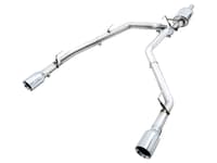 awe tuning 09-21 ram 1500 5.7l (w/o cutout) 0fg dual rear exit cat-back exhaust - chrome silver tips 3015-32101