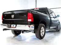 awe tuning 09-21 ram 1500 5.7l (w/o cutout) 0fg dual rear exit cat-back exhaust - chrome silver tips 3015-32101