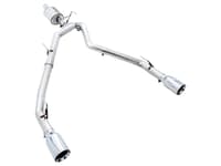awe tuning 09-21 ram 1500 5.7l (w/o cutout) 0fg dual rear exit cat-back exhaust - chrome silver tips 3015-32101