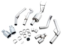 awe tuning 09-21 ram 1500 5.7l (w/o cutout) 0fg dual rear exit cat-back exhaust - chrome silver tips 3015-32101