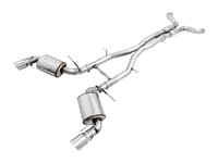 awe tuning 16-22 chevy camaro ss resonated cat-back exhaust - touring edition (chrome silver tips) 3015-32102