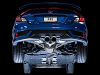 awe tuning 17-20 honda civic si touring edition exhaust w/front pipe & dual diamond black tips 3015-33122