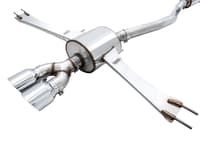awe tuning 17-20 honda civic si touring edition exhaust w/front pipe & dual chrome silver tips 3015-32108