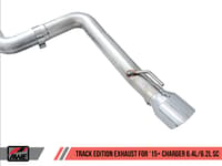 awe tuning 15-21 dodge charger 6.4l/6.2l supercharged track edition exhaust - chrome silver tips 3015-32112