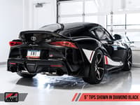 awe 20-22 toyota supra a90 track edition exhaust - 5in diamond black tips 3015-33130