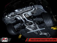 awe tuning 20-22 toyota supra a90 track edition exhaust - 5in chrome silver tips 3015-32116