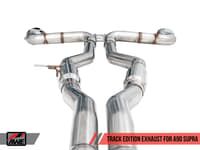 awe tuning 20-22 toyota supra a90 track edition exhaust - 5in chrome silver tips 3015-32116