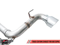 awe tuning 20-22 toyota supra a90 track edition exhaust - 5in chrome silver tips 3015-32116