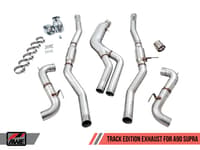 awe tuning 20-22 toyota supra a90 track edition exhaust - 5in chrome silver tips 3015-32116