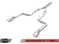 awe tuning 17-22 dodge charger 5.7l track edition exhaust - chrome silver tips 3015-32120