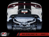 awe tuning 17-22 dodge charger 5.7l track edition exhaust - chrome silver tips 3015-32120