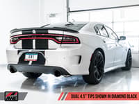 awe tuning 17-22 dodge charger 5.7l track edition exhaust - chrome silver tips 3015-32120
