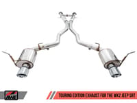 awe tuning 14-21 jeep grand cherokee srt touring edition exhaust - chrome silver tips 3015-32123
