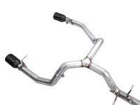 awe tuning 19-22 4th gen gm 1500 5.3l 0fg catback split rear exit (flat bumper) - quad diamond black tips 3015-33206