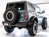 awe tuning 21-22 ford bronco 0fg dual rear exit exhaust w/diamond black tips & bash guard 3015-33456