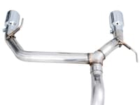 awe tuning 21-22 ford bronco 0fg dual rear exit exhaust w/diamond black tips & bash guard 3015-33456
