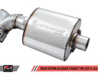 awe tuning 18-22 jeep wrangler jl/jlu tread edition axle-back dual exhaust - diamond black tips 3015-33001