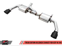 awe tuning 12-18 jeep wrangler jk/jku 3.6l tread edition axle-back dual exhaust - diamond black tips 3015-33003