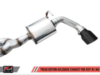 awe tuning 12-18 jeep wrangler jk/jku 3.6l tread edition axle-back dual exhaust - diamond black tips 3015-33003