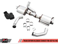 awe tuning 12-18 jeep wrangler jk/jku 3.6l tread edition axle-back dual exhaust - diamond black tips 3015-33003