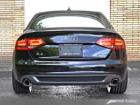 awe tuning 09-16 audi b8 a4 touring edition exhaust - dual outlet polished silver tips 3015-32030