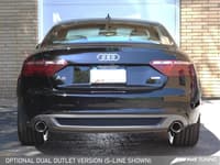 awe tuning 09-17 audi b8 a5 2.0t touring edition exhaust - dual outlet diamond black tips 3015-33026