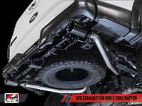 awe tuning 17-20 ford raptor 0 fg performance exhaust system - w/ diamond black tips 3015-33106
