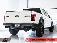 awe tuning 17-20 ford raptor 0 fg performance exhaust system - w/ diamond black tips 3015-33106