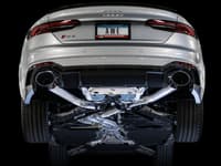 awe tuning 18-19 audi b9 rs5 coupe 2.9l track edition exhaust - diamond black rs-style tips 3015-33110