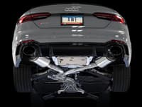 awe tuning 19 audi b9 rs 5 sportback touring edition exhaust-non resonated- diamond black rs style tips 3015-33114