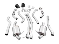 awe tuning 20-22 audi b9.5 rs 5 coupe non-resonated touring edition exhaust - rs-style diamond black tips 3015-33123