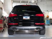 awe tuning 14-17 audi 8r sq5 touring edition exhaust - quad outlet chrome silver tips 3015-42052