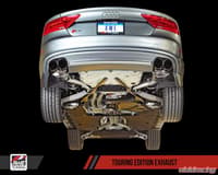 awe tuning 12-18 audi c7 / c7.5 s7 4.0t touring edition exhaust - diamond black tips 3015-43014