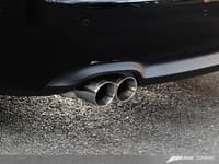 awe tuning 09-17 audi b8 a5 2.0t touring edition exhaust - quad outlet polished silver tips 3015-42022