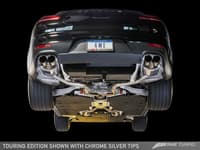 awe tuning 14-16 porsche panamera 2/4 touring edition exhaust - w/diamond black tips 3015-43046