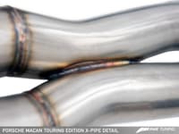 awe tuning 14-18 porsche macan touring edition exhaust system - chrome silver 102mm tips 3015-42068